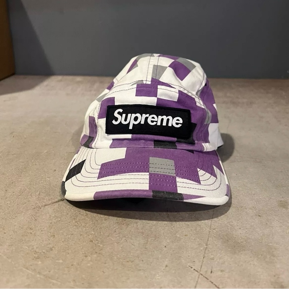 Supreme Camp Cap Purple Digi Camp EUC